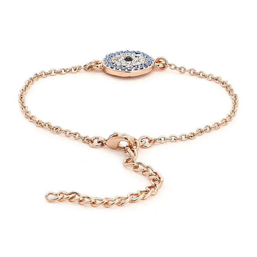 Estele Swarovski Crystal Stone Evil Eye Bracelet