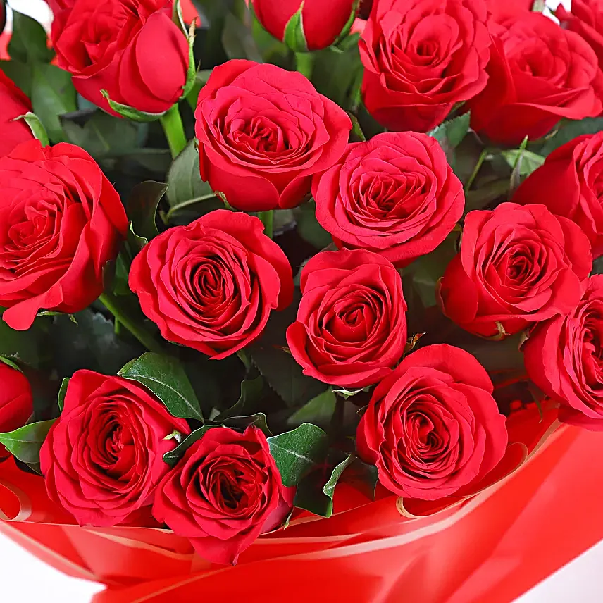 Eternal Bloom of Red Roses