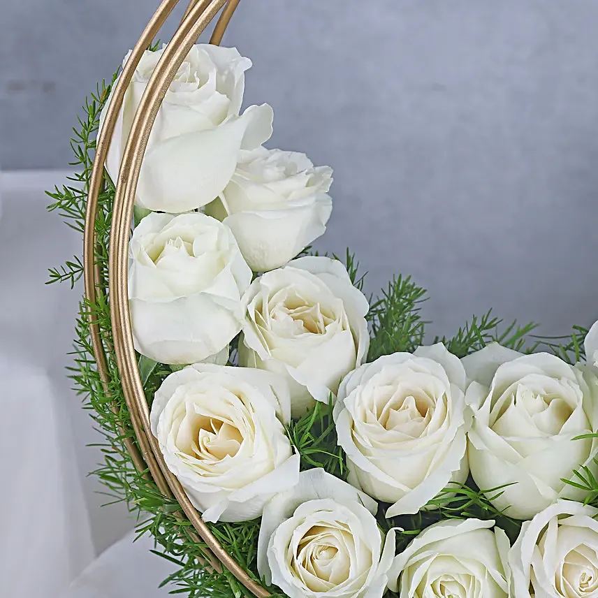Eternal Ivory Rose Crescent