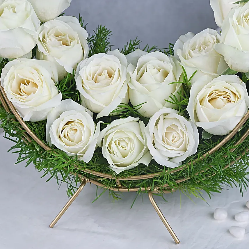 Eternal Ivory Rose Crescent