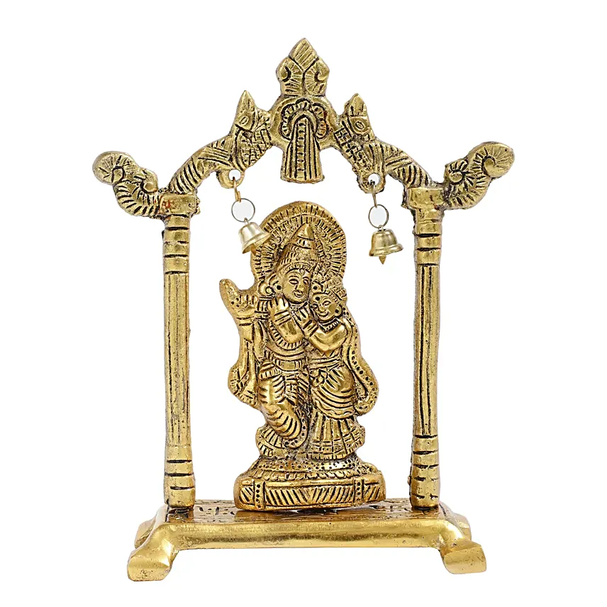 Eternal Love Radha Krishna Brass Idol