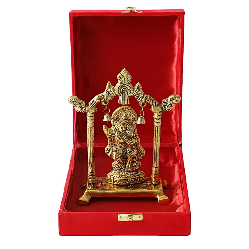 Eternal Love Radha Krishna Brass Idol