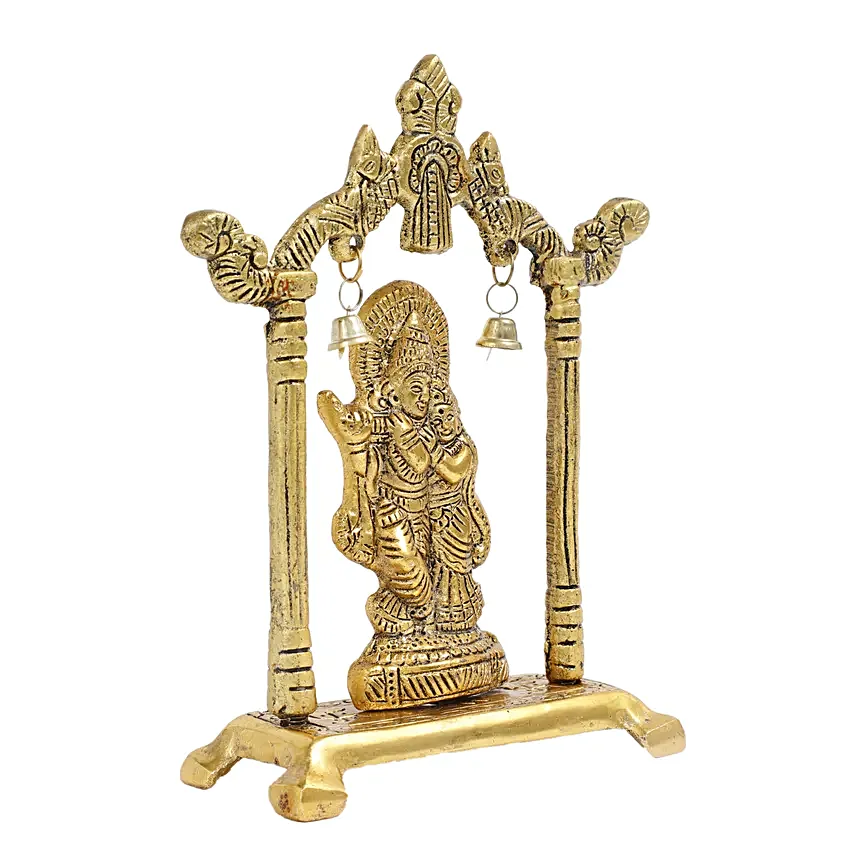 Eternal Love Radha Krishna Brass Idol