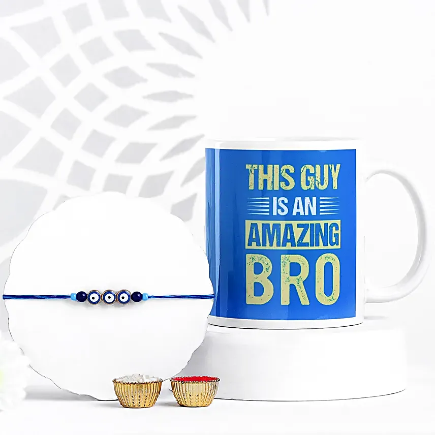 Evil Eye Protection Rakhi N Amazing Bro Mug Gift