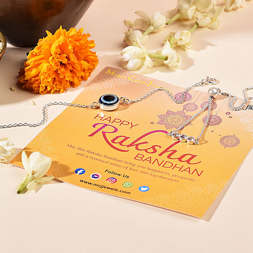 Evil Eye Rakhi Bracelet Combo