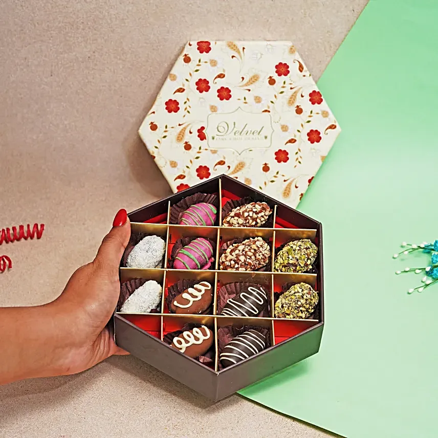 Evil Eye Rakhi N Assorted Dates Chocolates