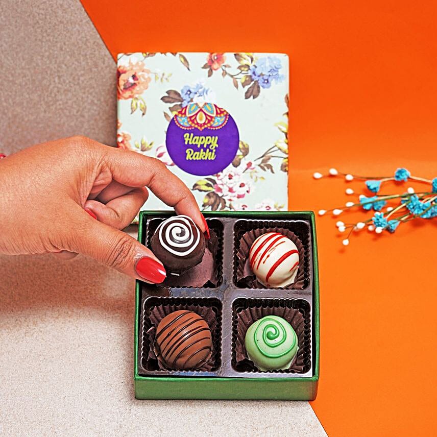 Evil Eye Rakhi N Assorted Truffles Combo