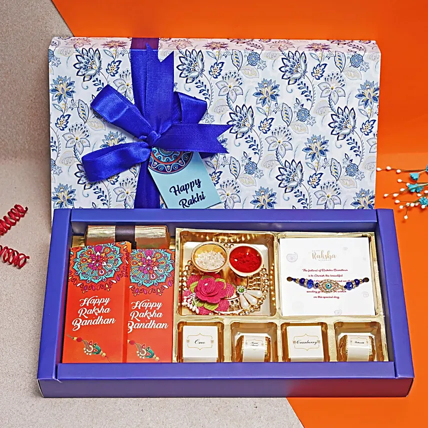 Evil Eye Rakhi N Sweetness For Sibling