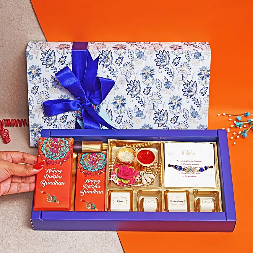 Evil Eye Rakhi N Sweetness For Sibling