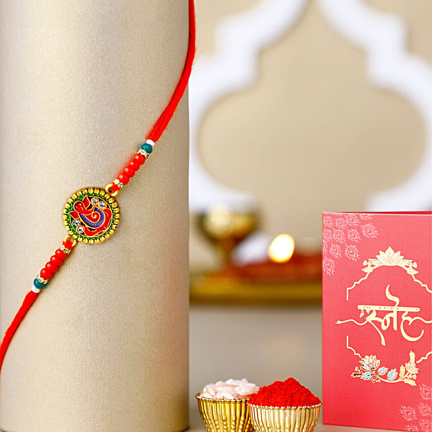 Evil Eye Shield Rakhi N Jade Plant Wishes Combo