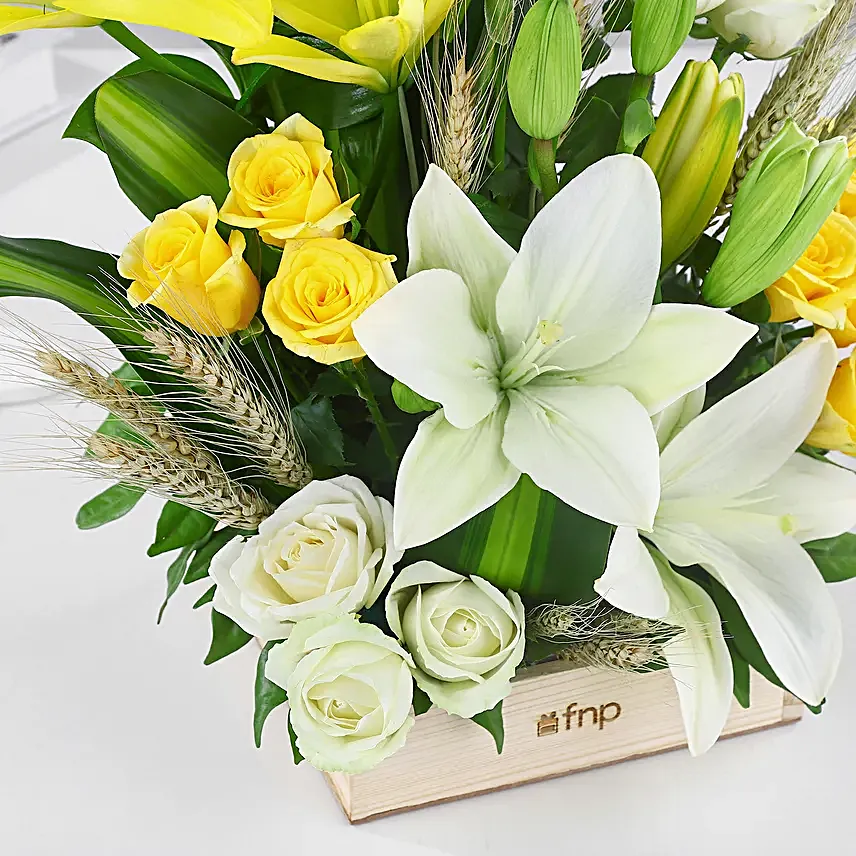 Exotic Elegance Roses N Lilies Arrangement