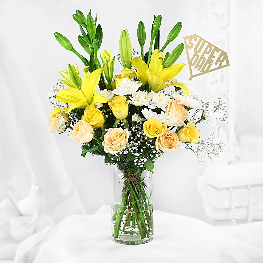 Exotic Floral Wishes For Super Dad