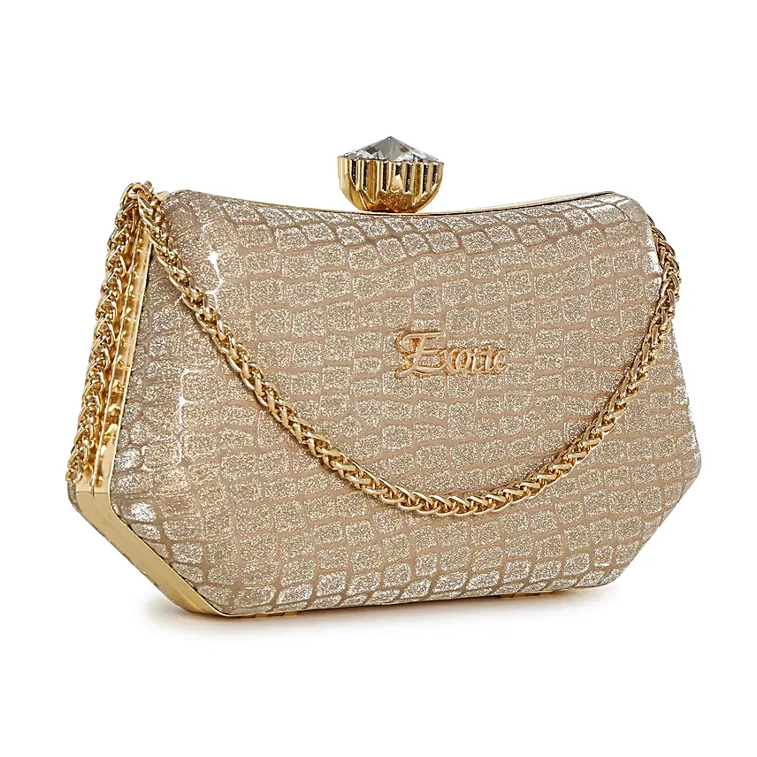 Exotic Gold Bridal Sling Bag