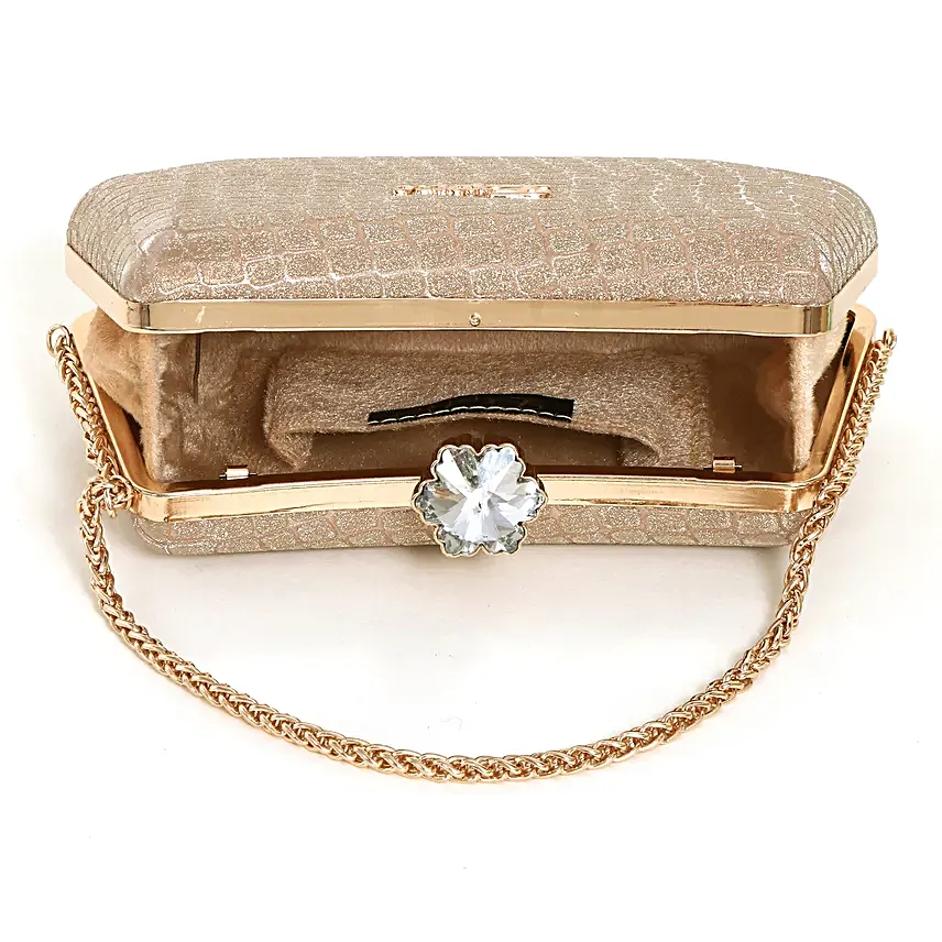 Exotic Gold Bridal Sling Bag