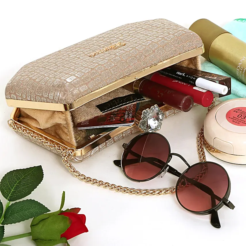 Exotic Gold Bridal Sling Bag