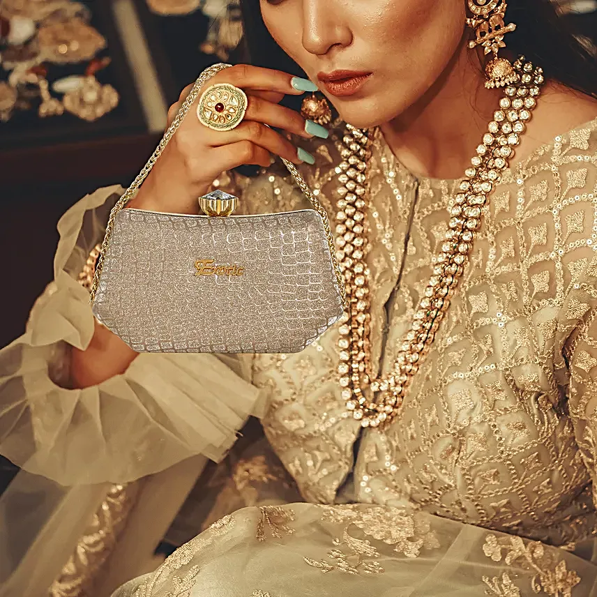 Exotic Gold Bridal Sling Bag