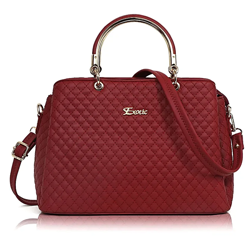 Exotic Maroon Handbag