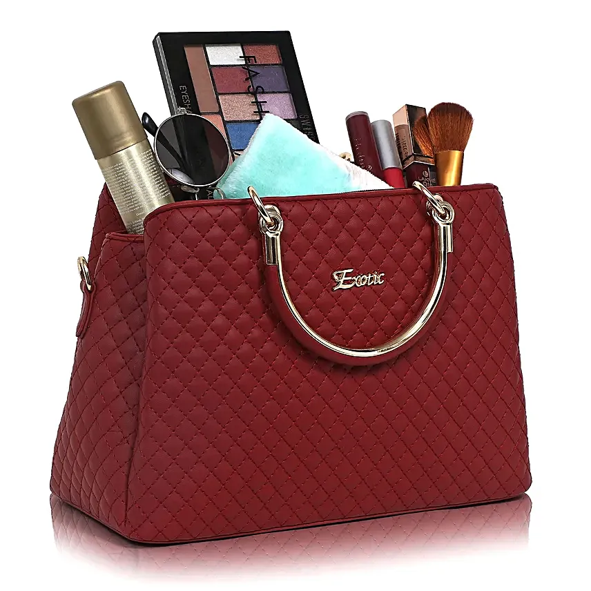 Exotic Maroon Handbag