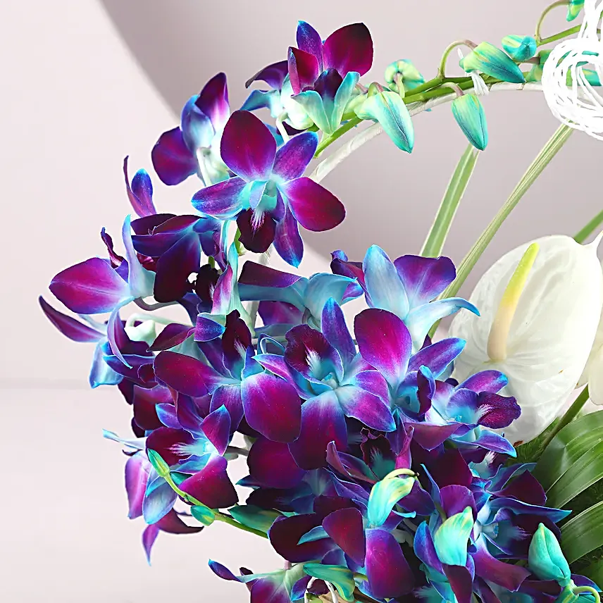 Exotic Orchids N Anthuriums Basket