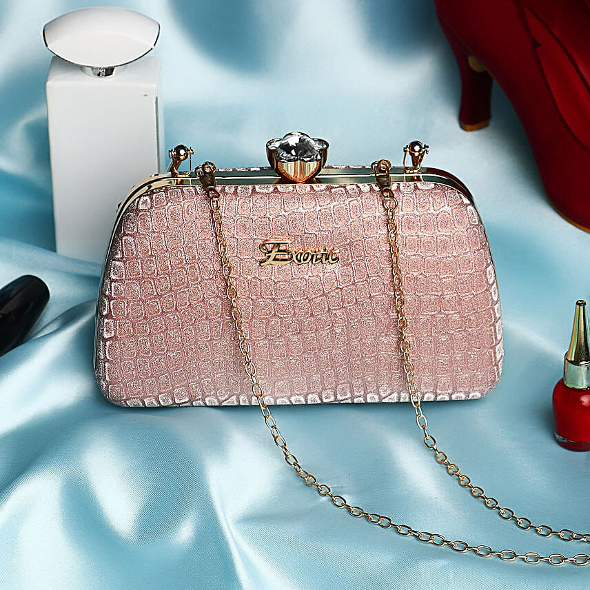 Exotic Pink Bridal Clutch