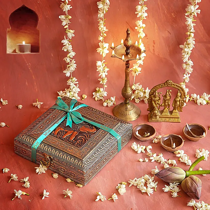 Fancy Metal Elephant Dry Fruits Box