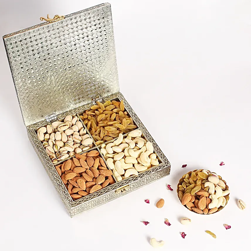 Fancy Metal Elephant Dry Fruits Box