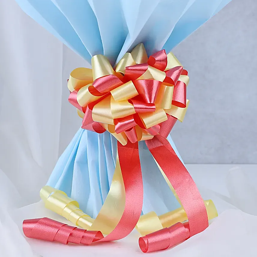 Father's Day Mixed Rose Bouquet and Eggless Butterscotch Cake