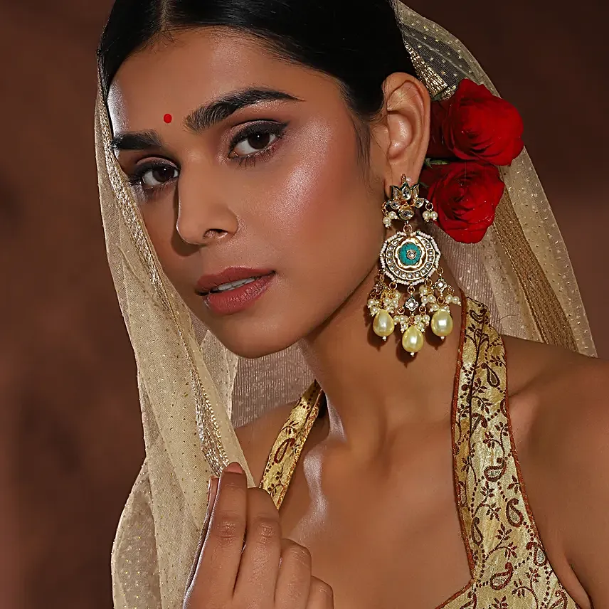 Faux Kundan Earrings