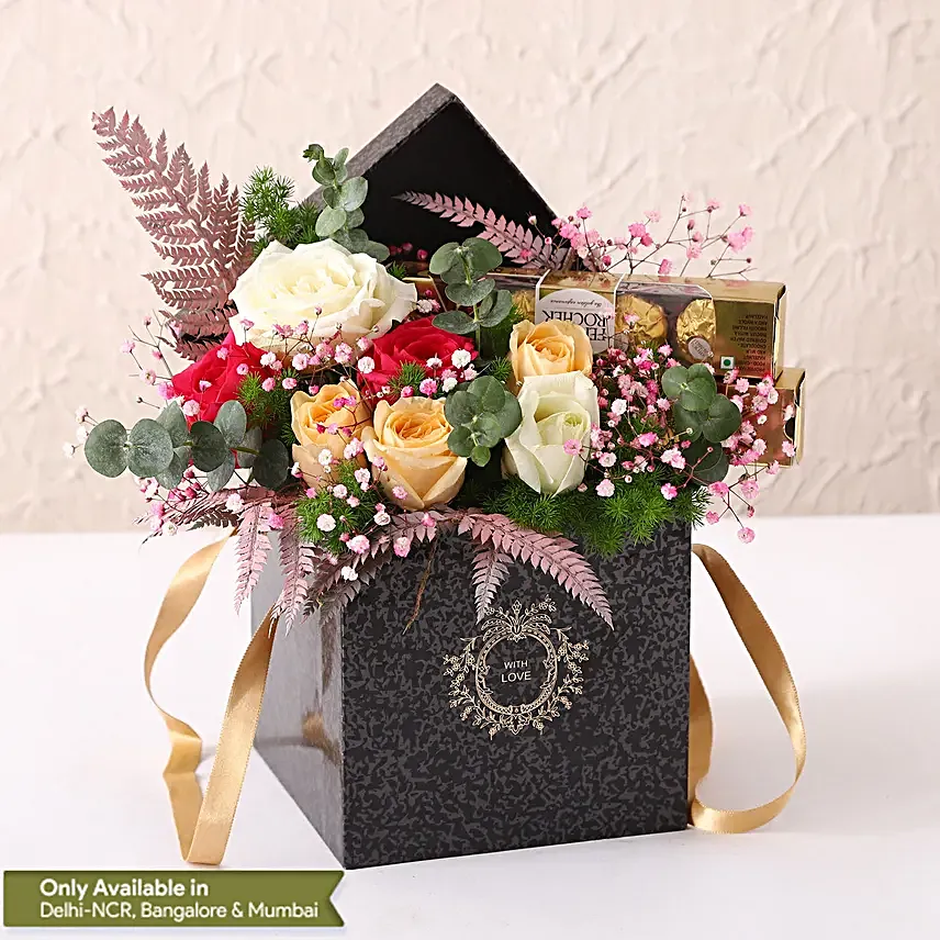 Ferrero Rocher N Mixed Roses Black Box