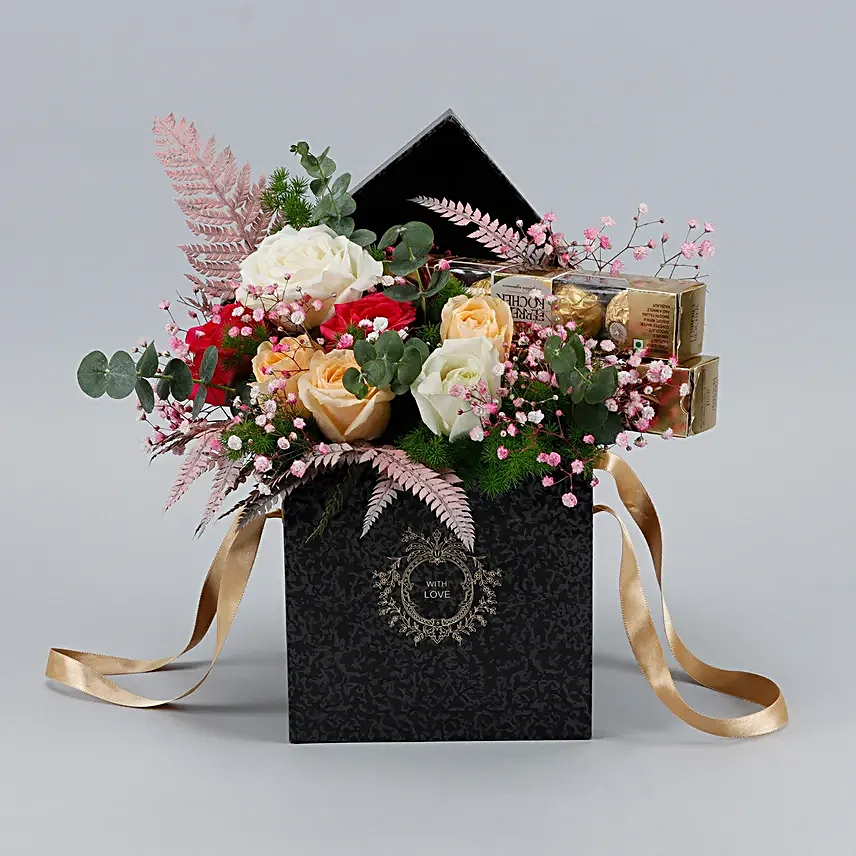 Ferrero Rocher N Mixed Roses Black Box