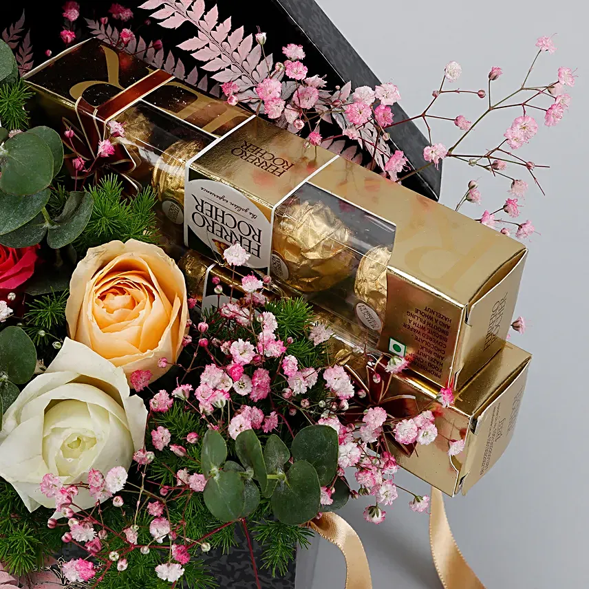Ferrero Rocher N Mixed Roses Black Box