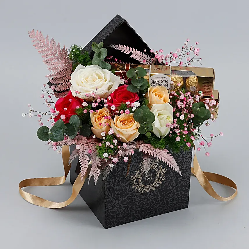 Ferrero Rocher N Mixed Roses Black Box