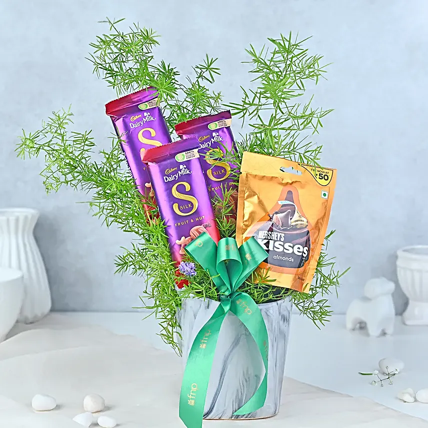 Festive Sweets N Greens Gift Basket
