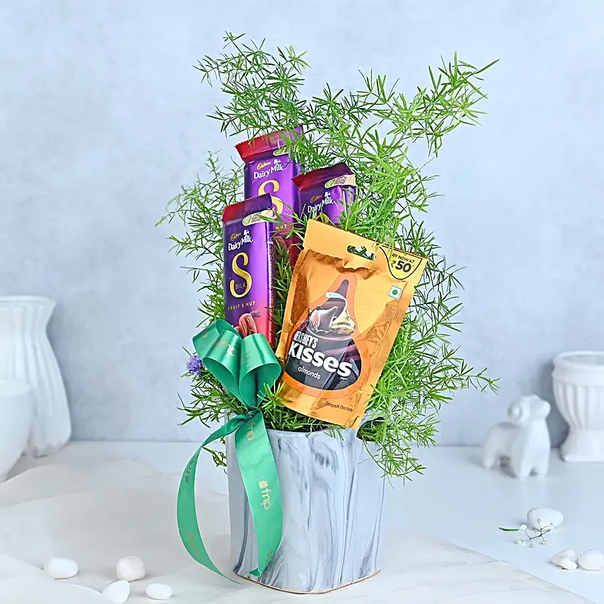 Festive Sweets N Greens Gift Basket