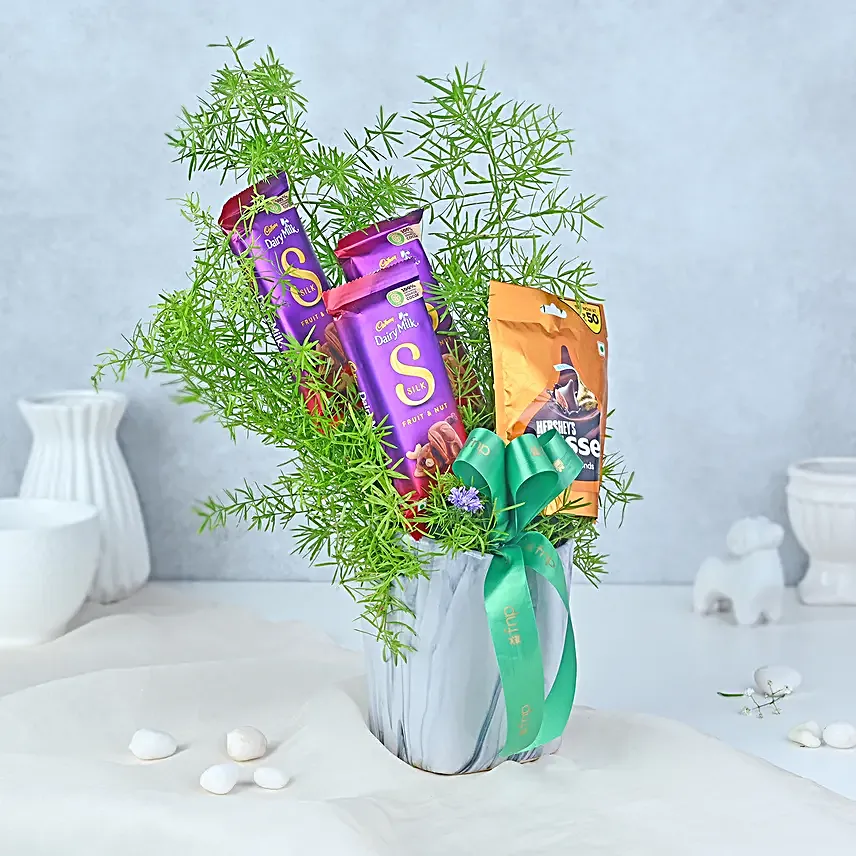 Festive Sweets N Greens Gift Basket