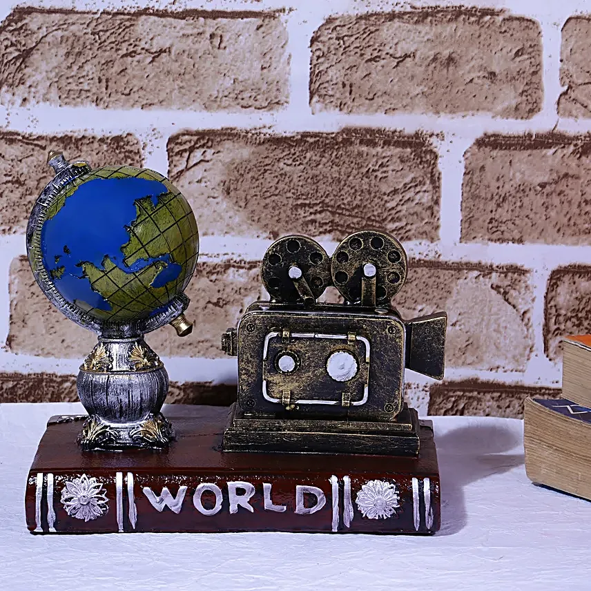 Filmmakers Globe Card Holder Tabletop