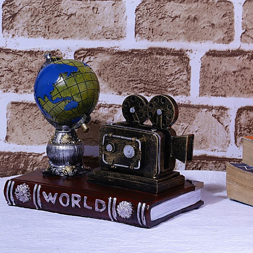 Filmmakers Globe Card Holder Tabletop