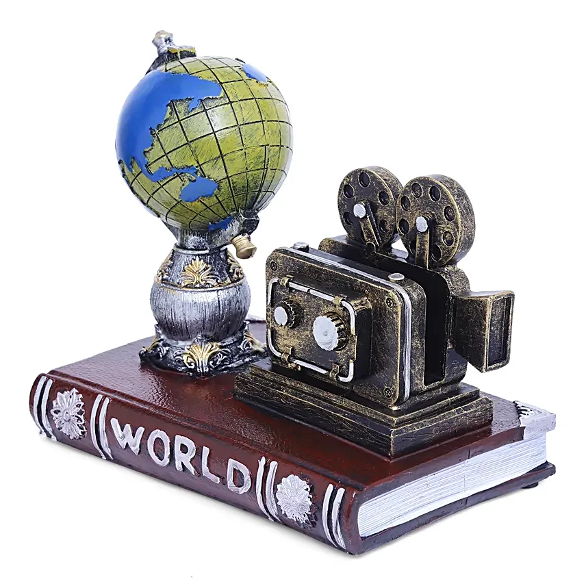Filmmakers Globe Card Holder Tabletop