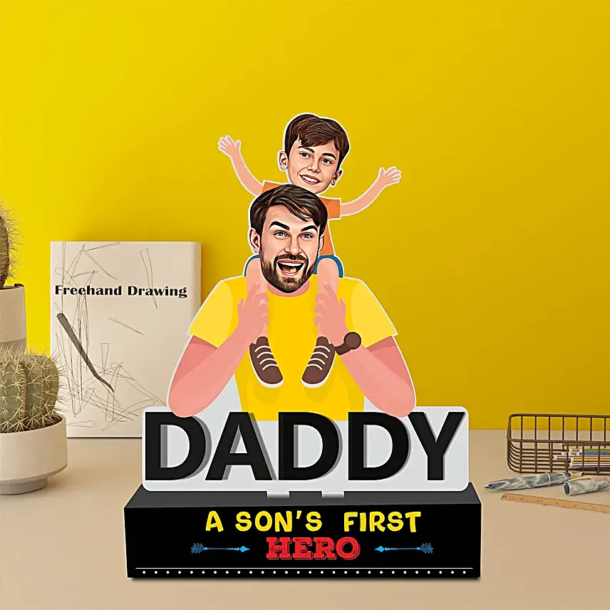 First Hero Dad Caricature