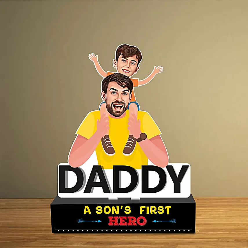 First Hero Dad Caricature