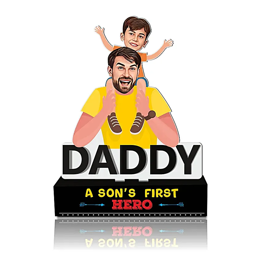 First Hero Dad Caricature