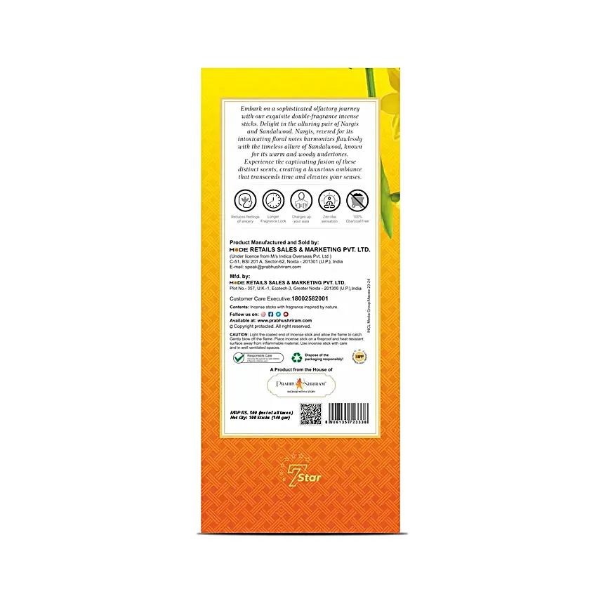 Flora Fusion Nargis N Sandalwood Incense Sticks
