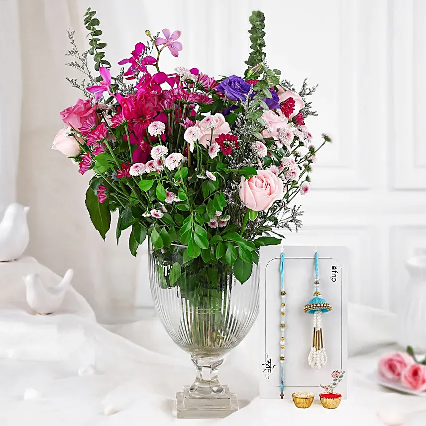 Floral Bliss Rakhi Set