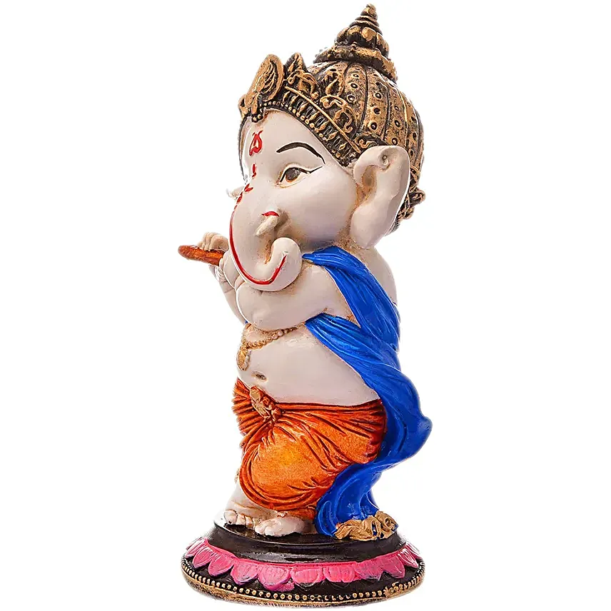 Flute Playing Ganesha Idol