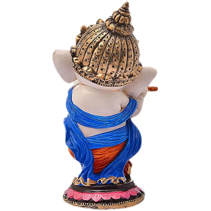 Flute Playing Ganesha Idol