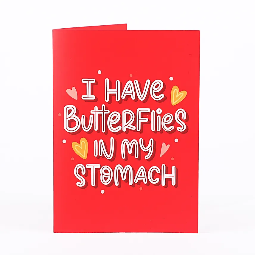Fluttering Butterfly Valentine Card