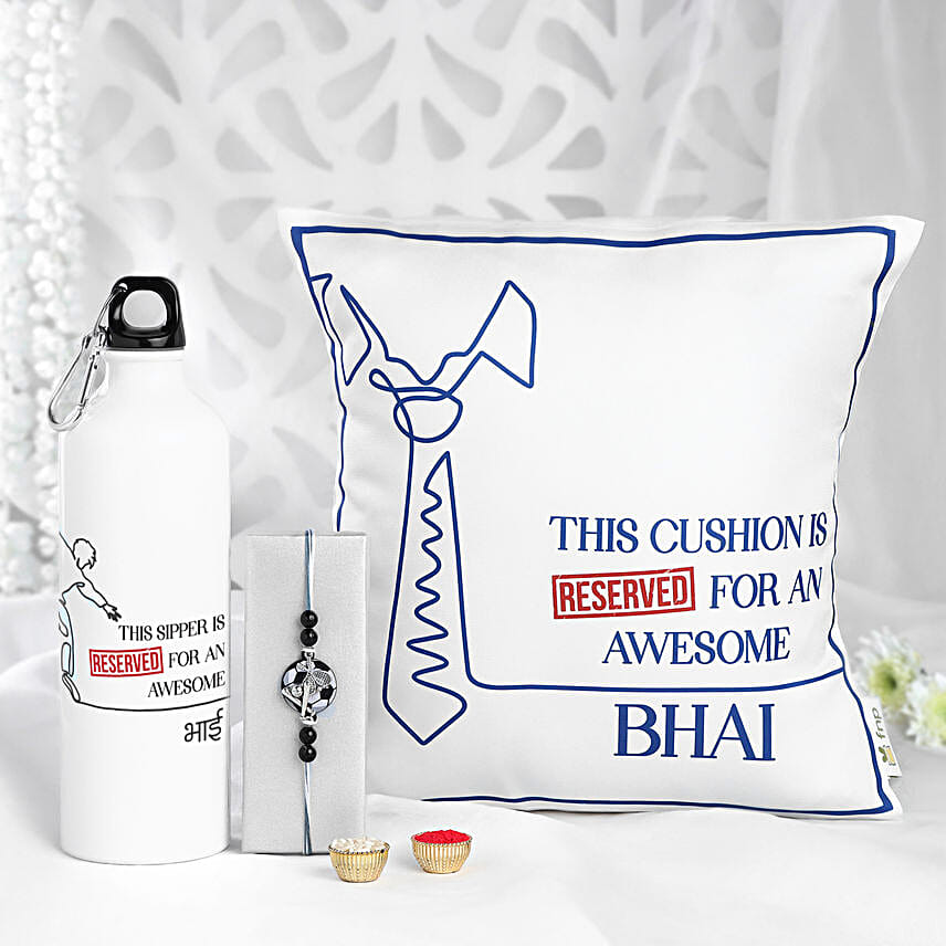 Football Rakhi N Cushion Combo