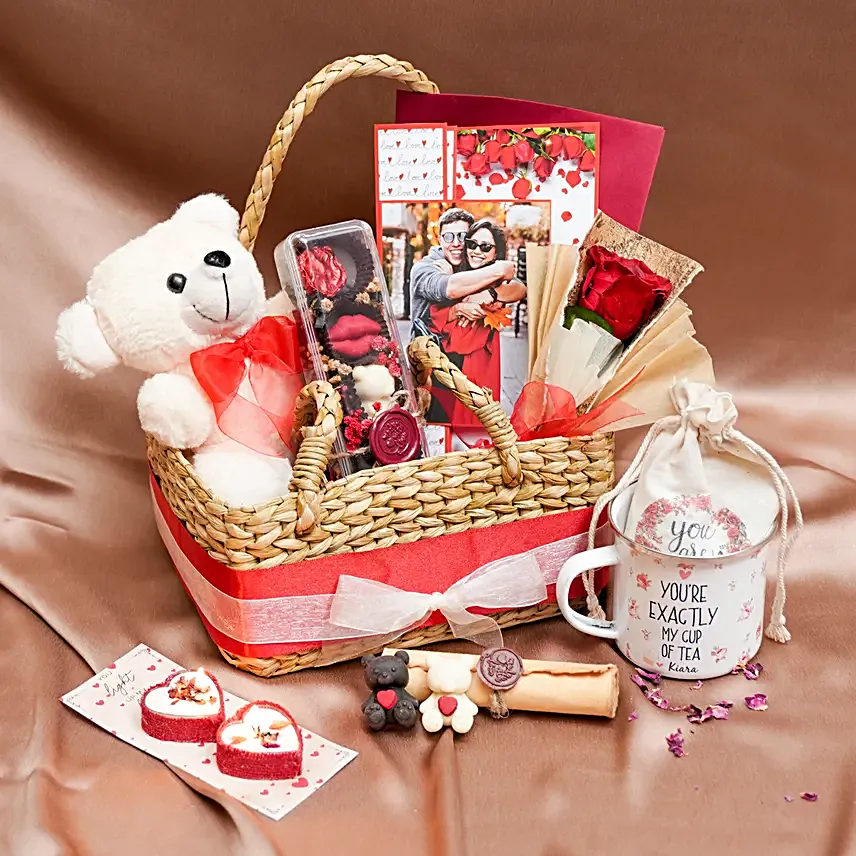 Forever Yours Valentine Love Basket