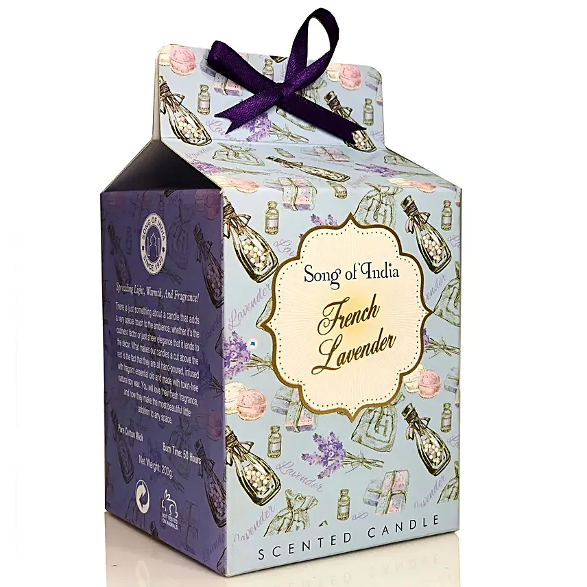 French Lavender Scented Candle Jar