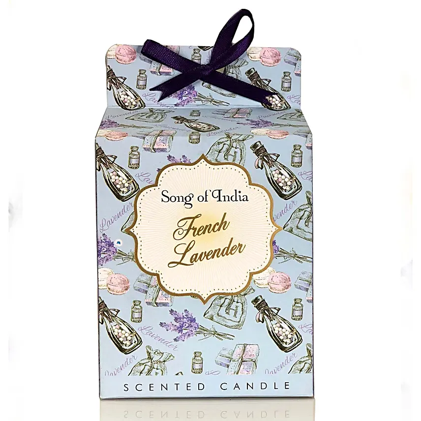 French Lavender Scented Candle Jar